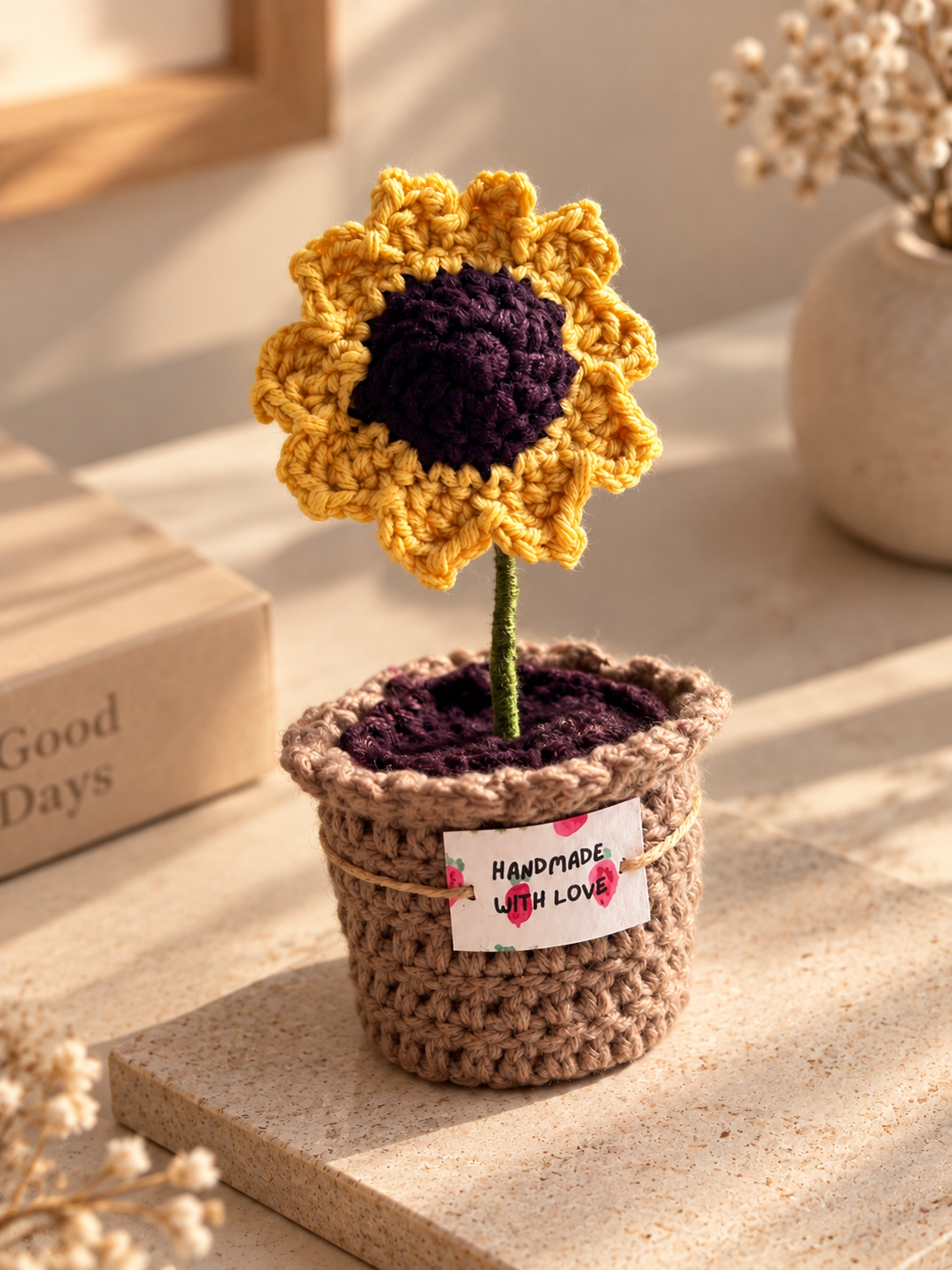 Sunny Bloom – Handmade Crochet Sunflower