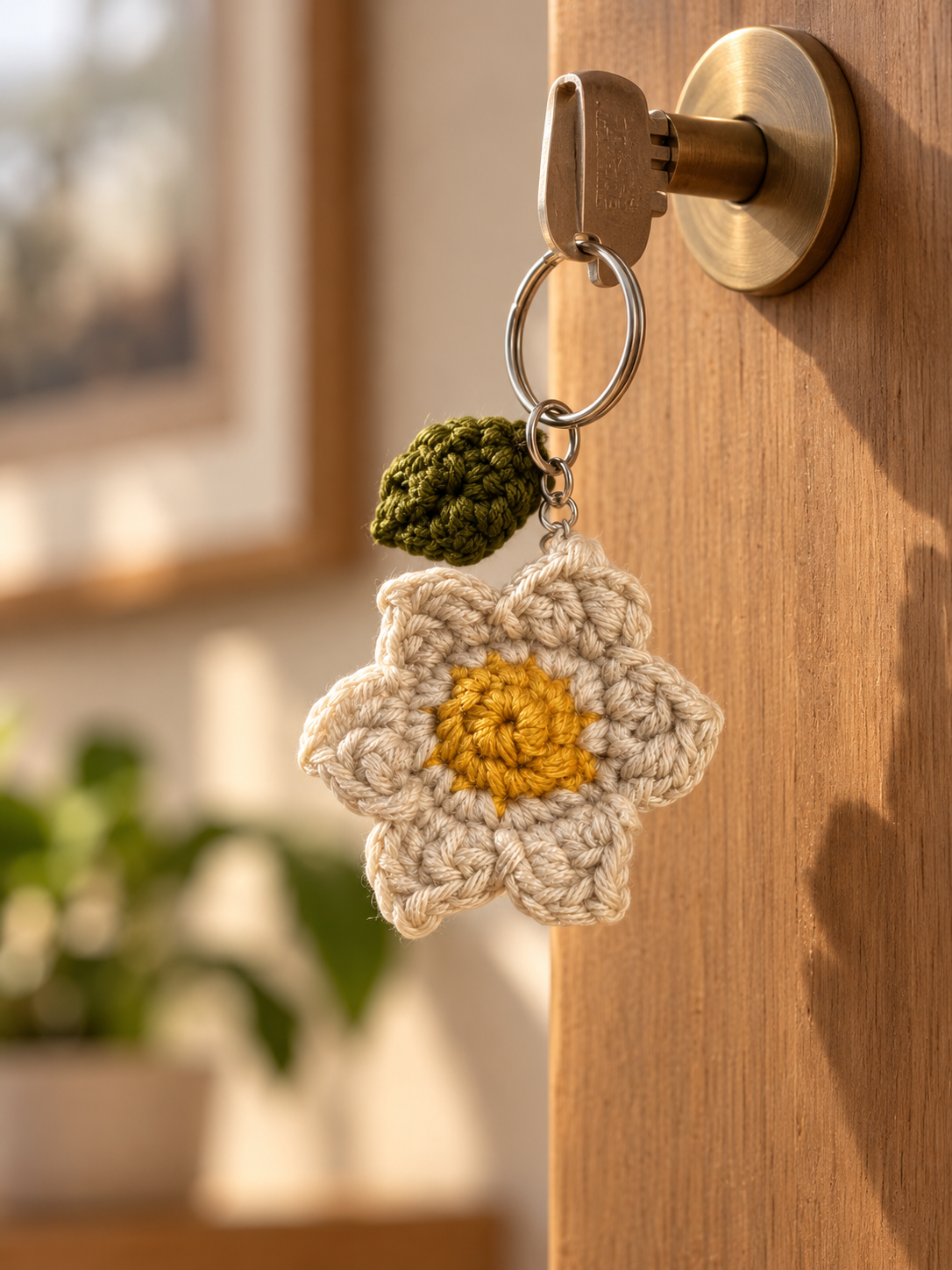 Little Daisy – Crochet Flower Keychain