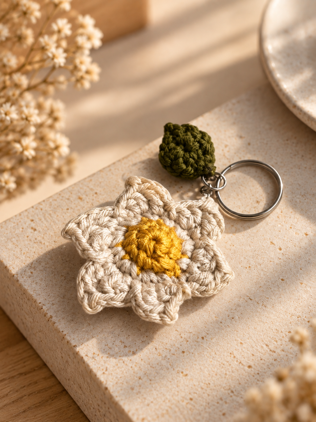 Little Daisy – Crochet Flower Keychain — photo 2