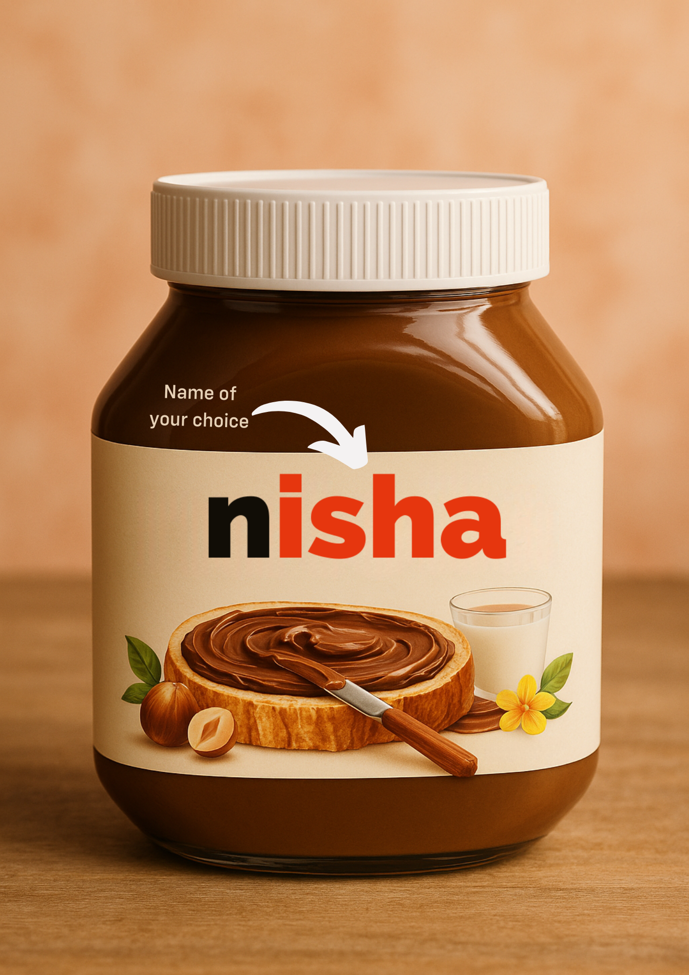 Nutella Name Jar