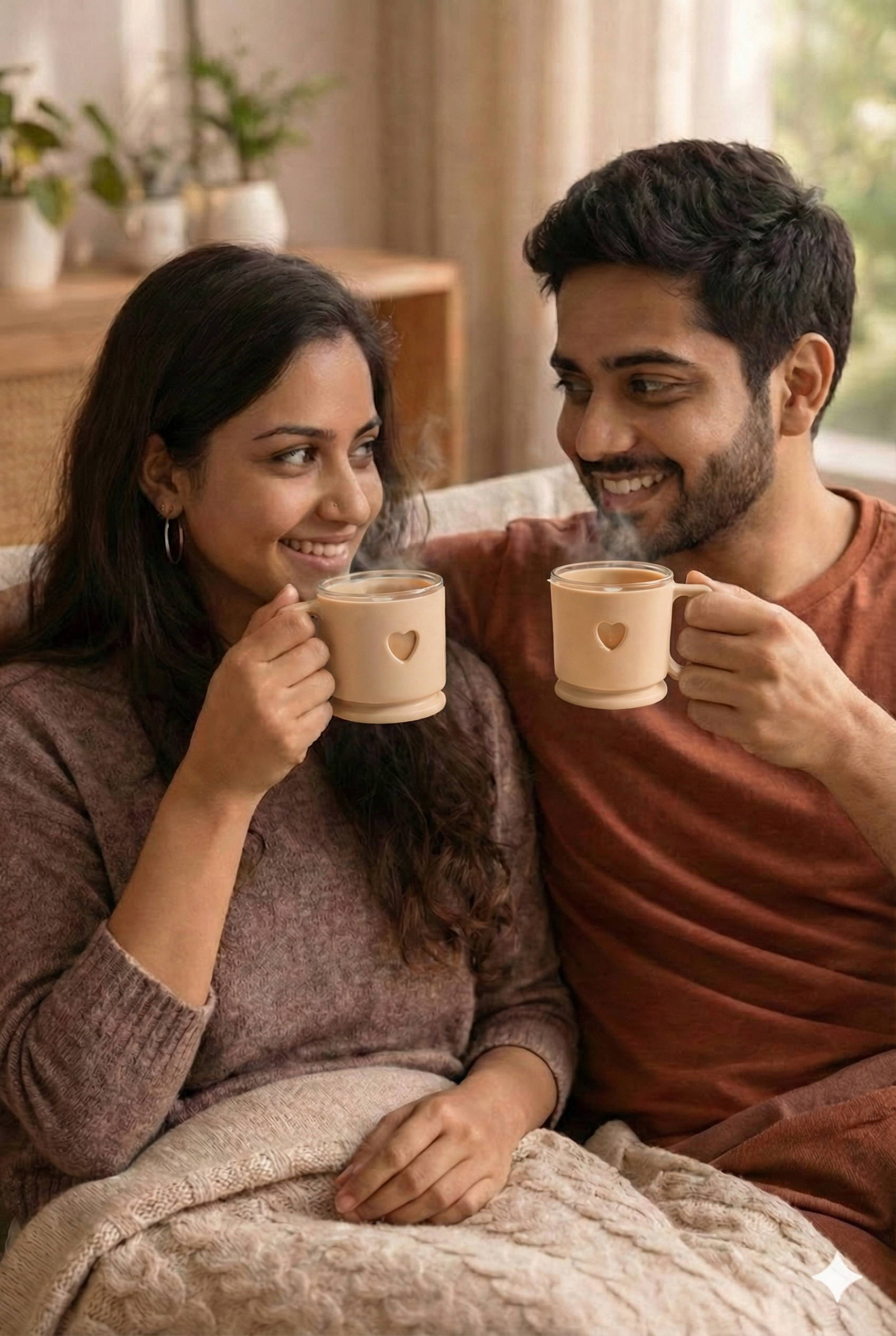 Elegant Mini Heart Mug Set for Couples — photo 2