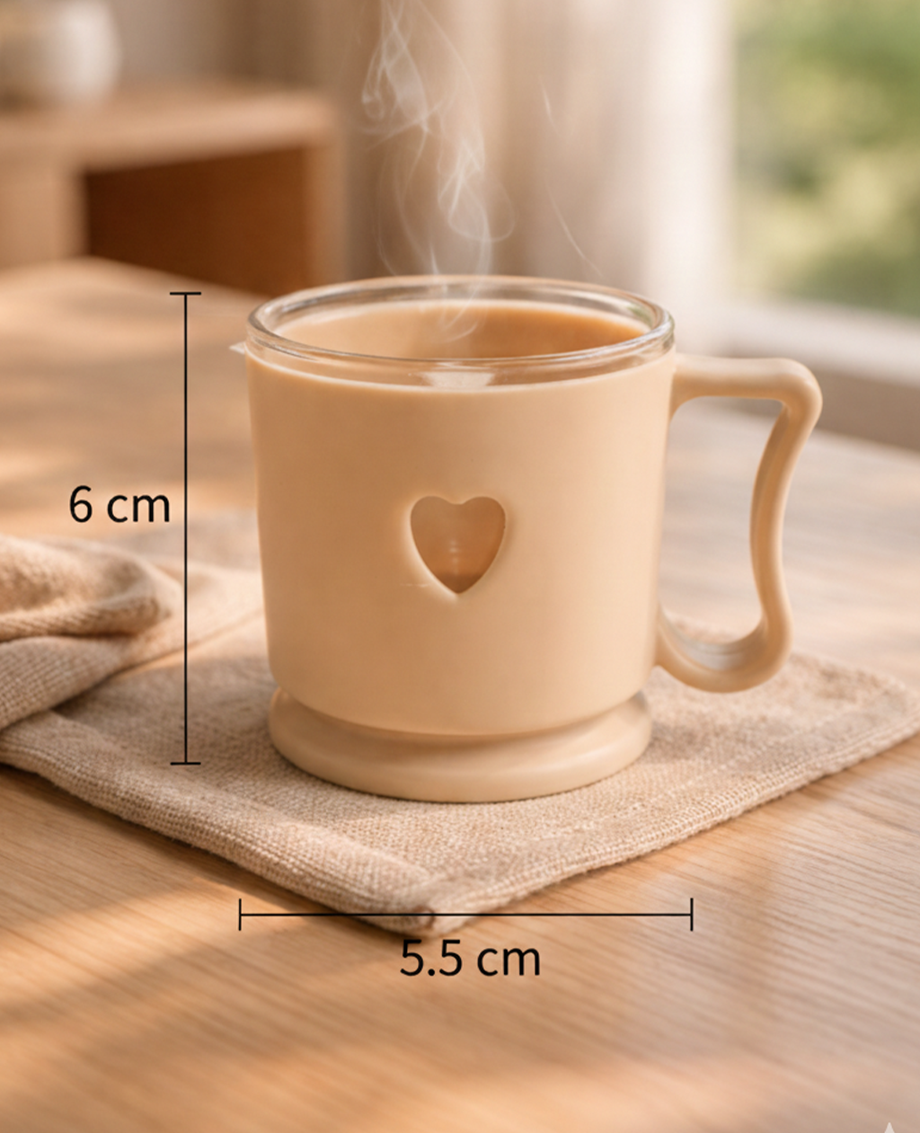 Elegant Mini Heart Mug Set for Couples — photo 4