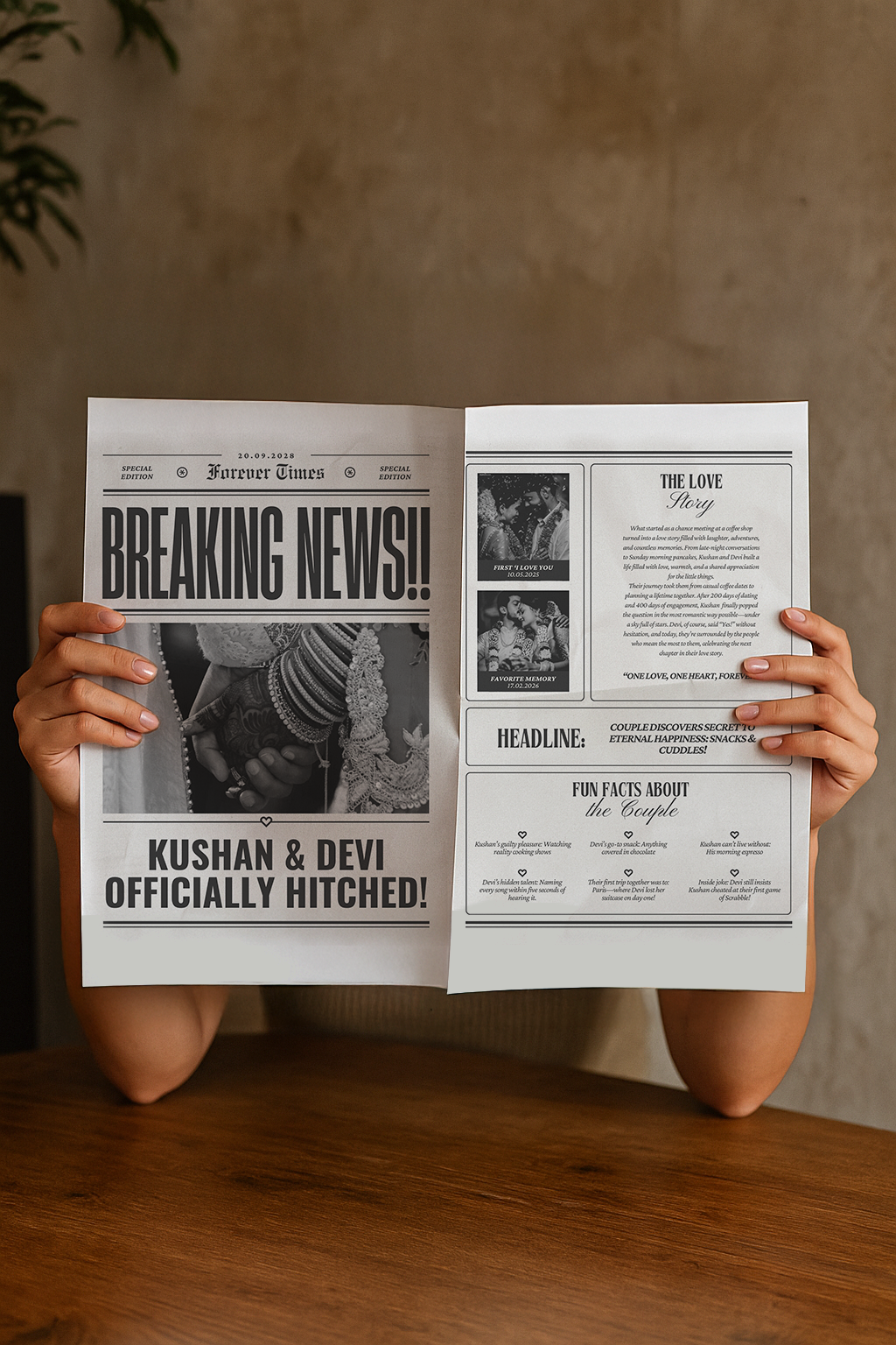 Custom Couple Newspaper