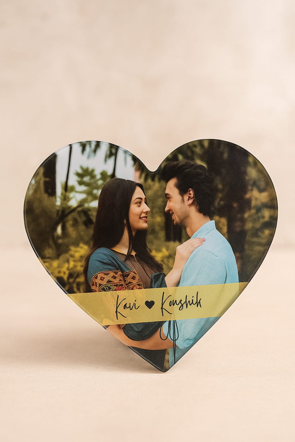 Custom Heart-Shaped Fridge Magnet