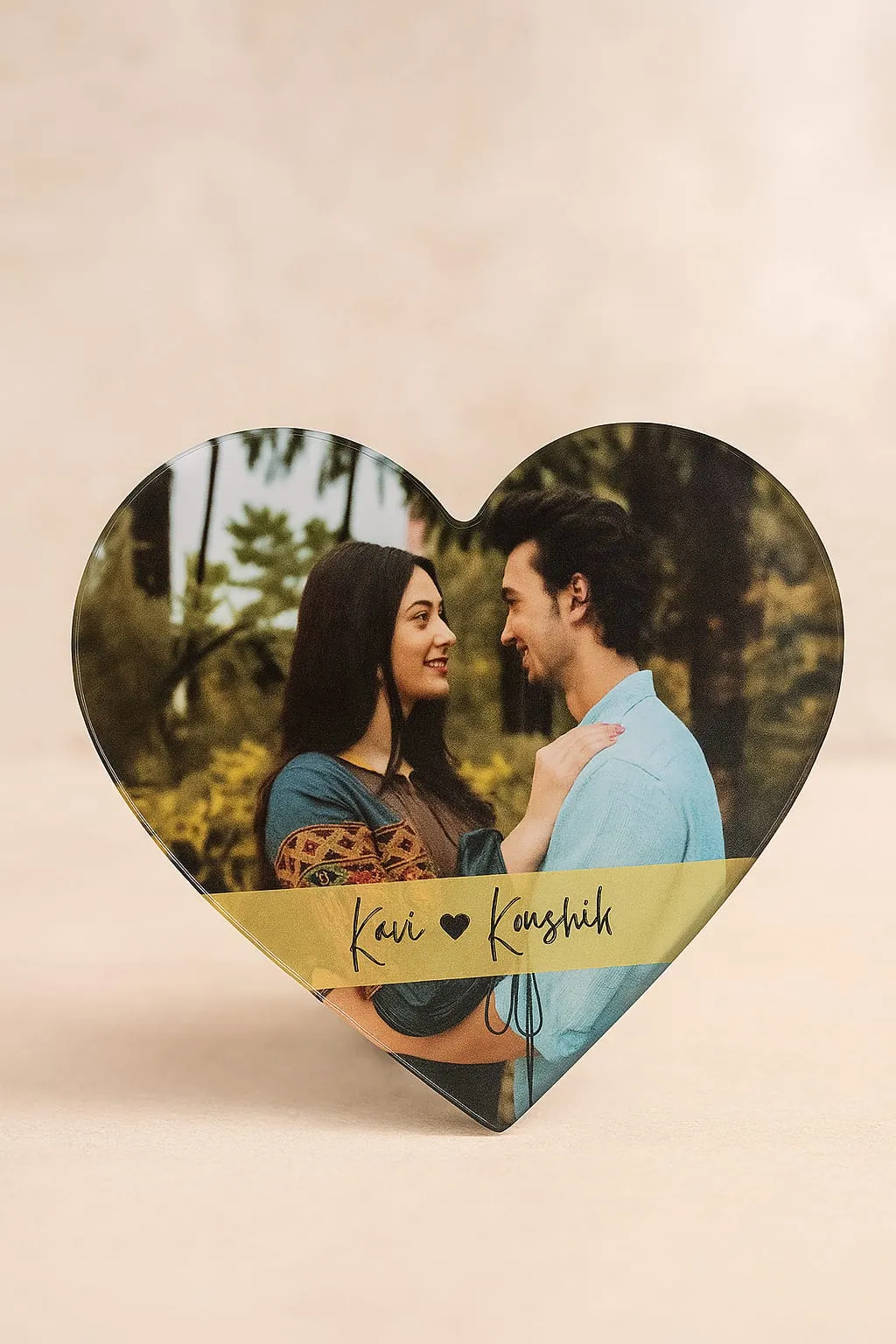 Custom Heart-Shaped Fridge Magnet