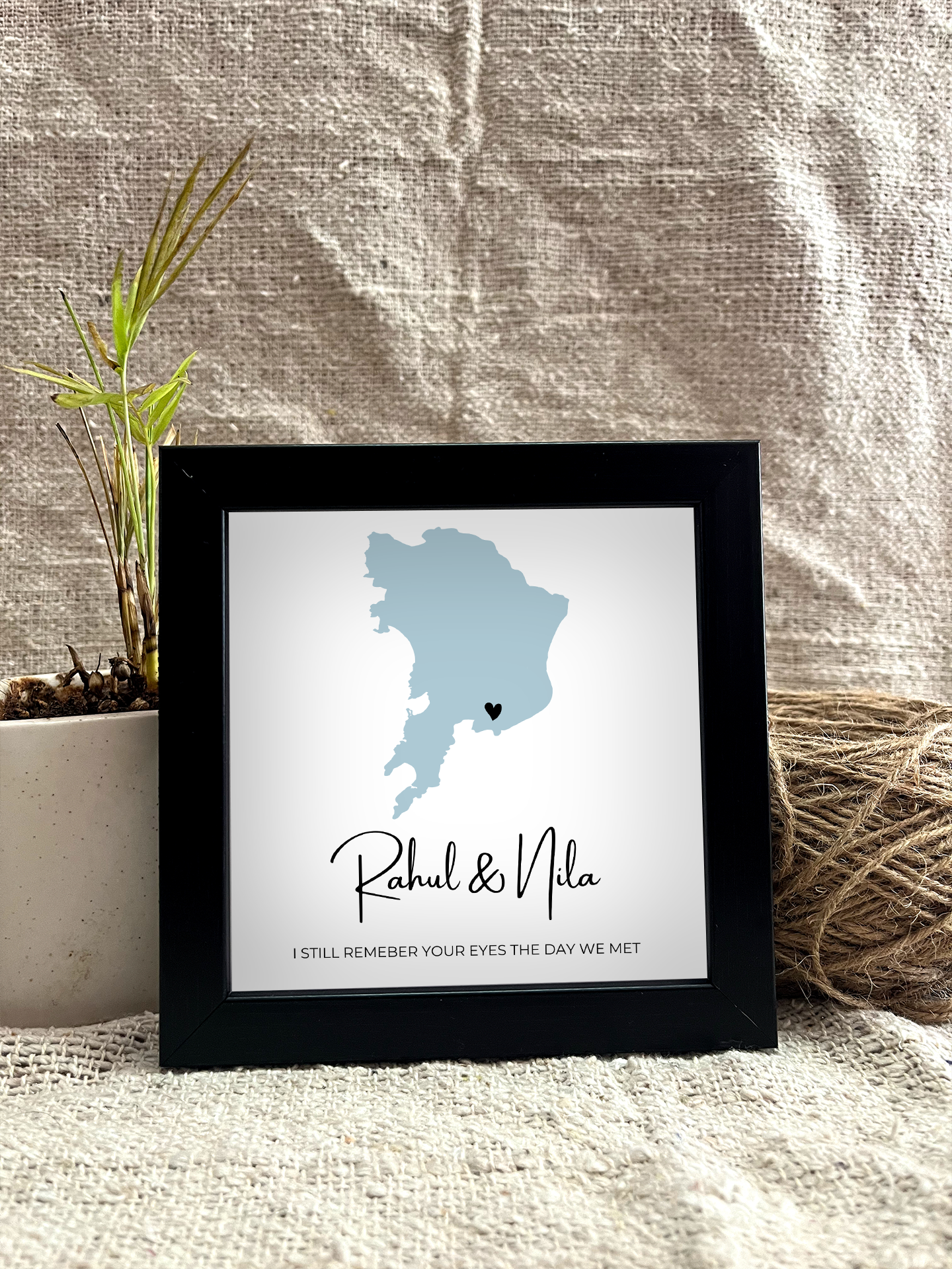 Where We Met Memory Map Mini Frame