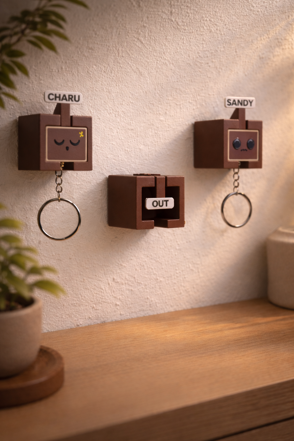 Personalised In–Out Key Holder for Couples — photo 2