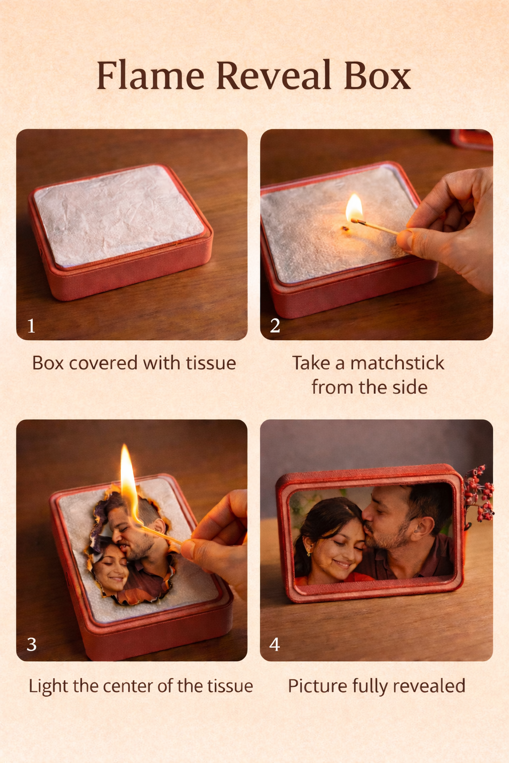 Flame Reveal Box – Burn to Reveal Photo Surprise — photo 3