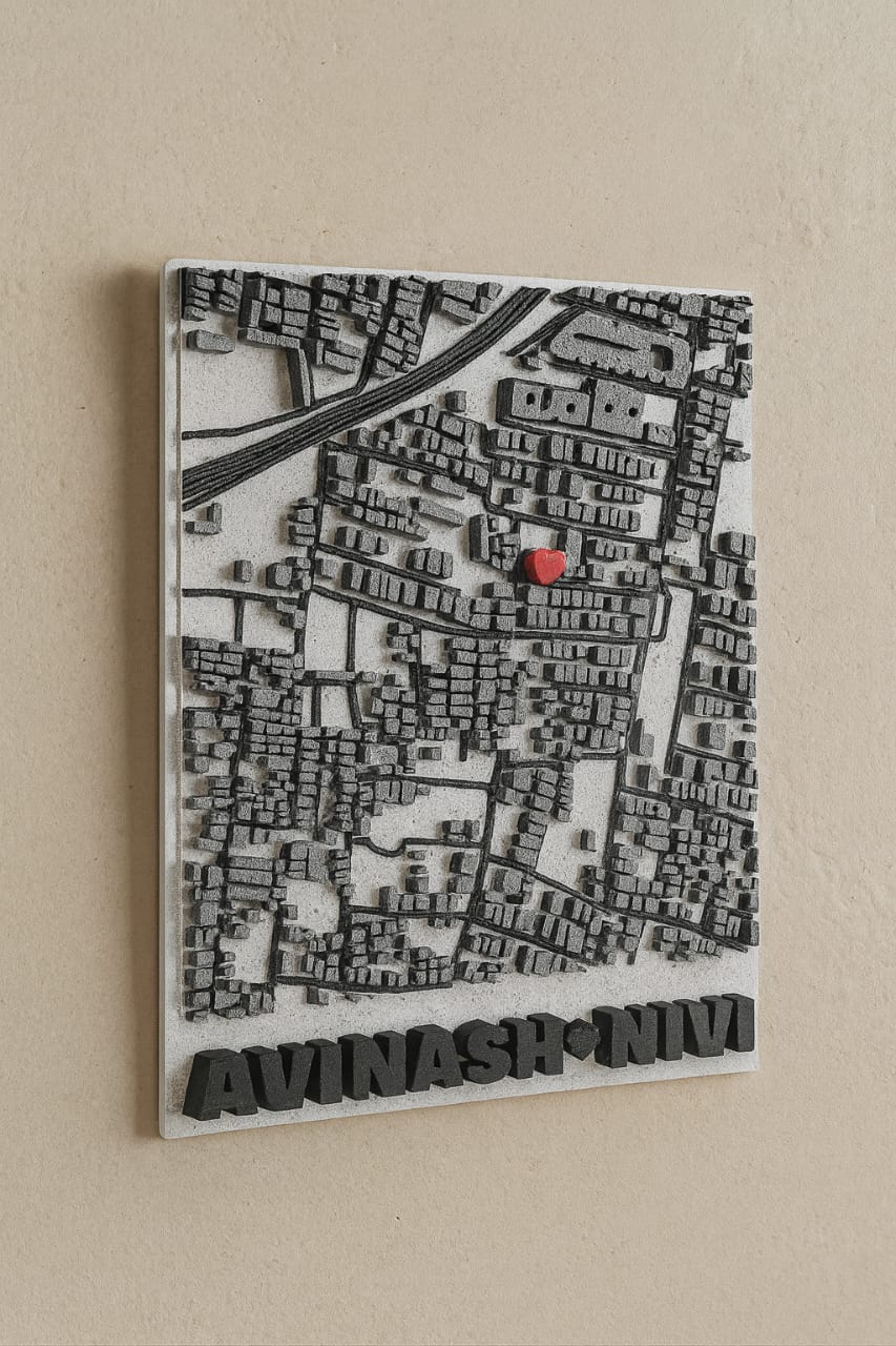 HeartPoint City Map – Personalized 3D City Location Board — photo 3