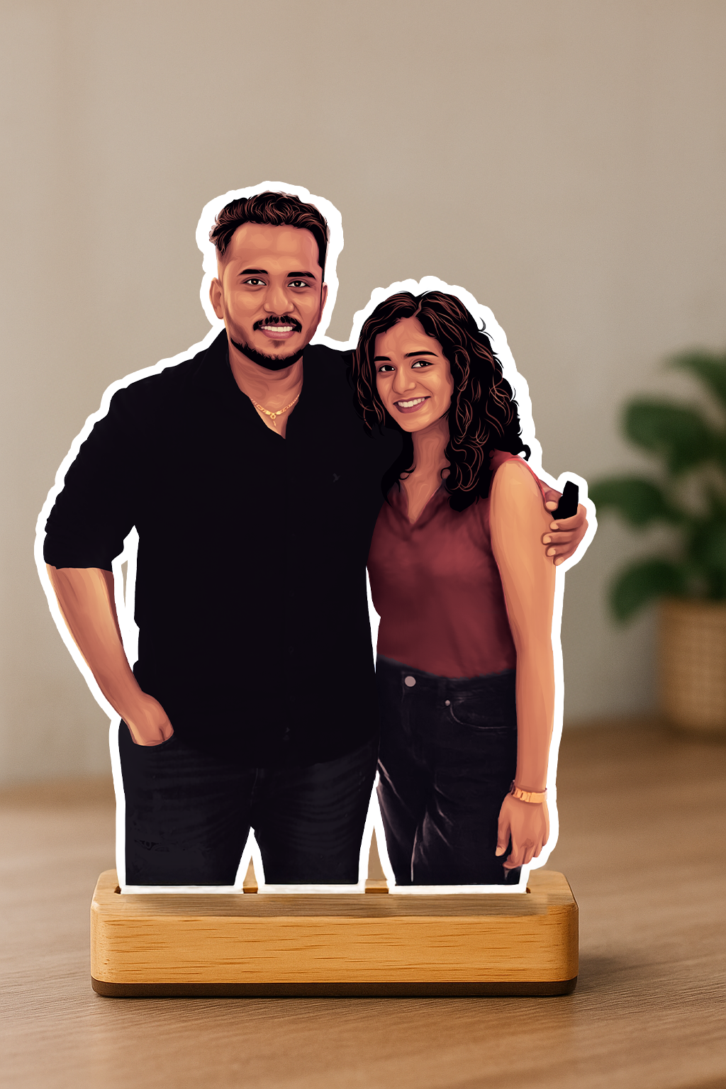 Personalized Portrait Digital Caricature with Stand
