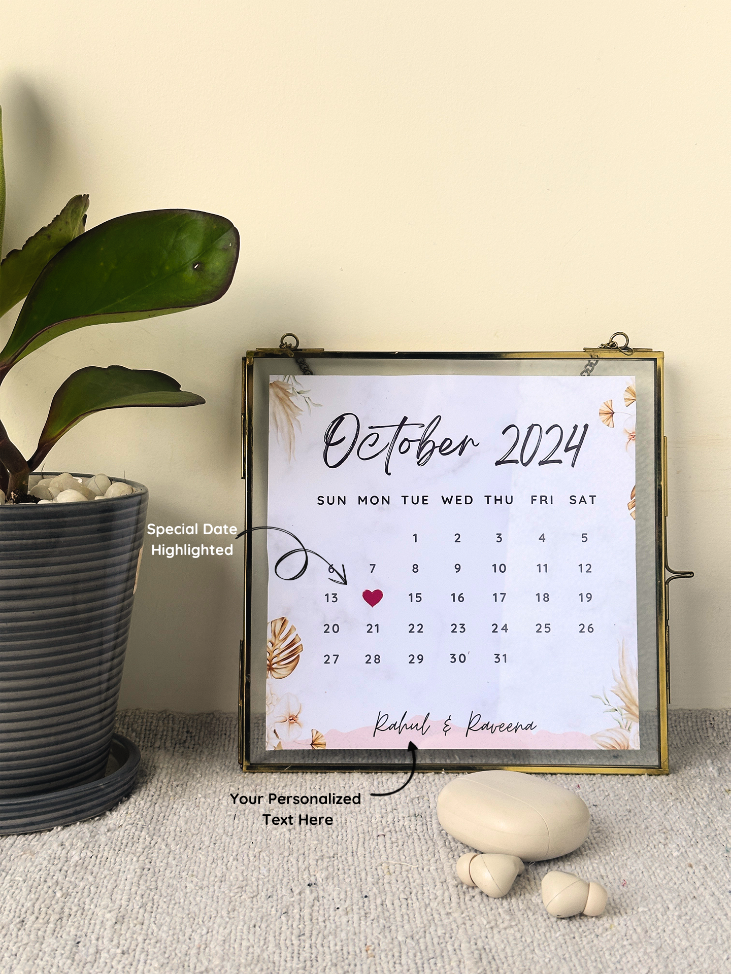 Elegant Metal Date Frame