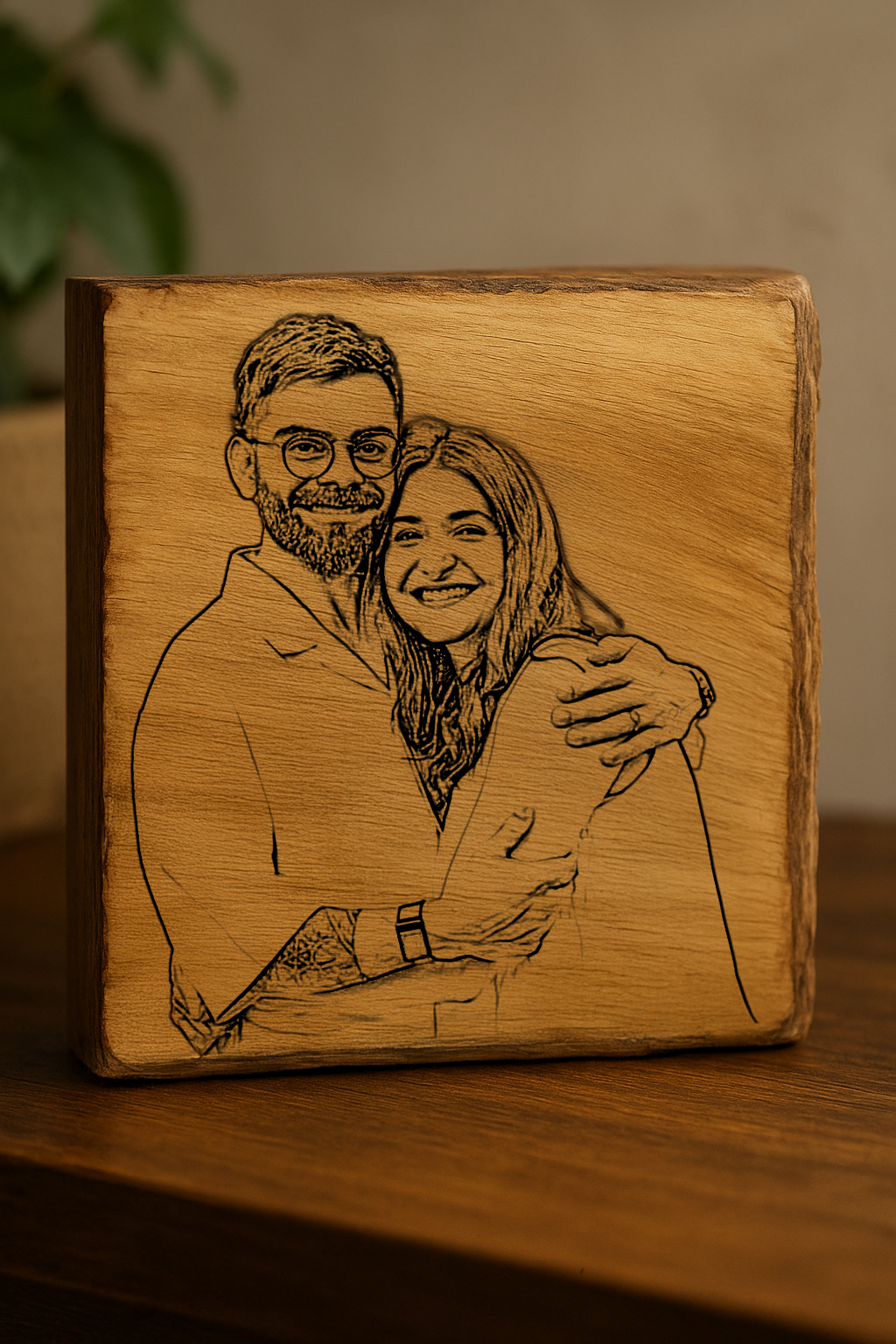 Photo Engraved Wood Coaster