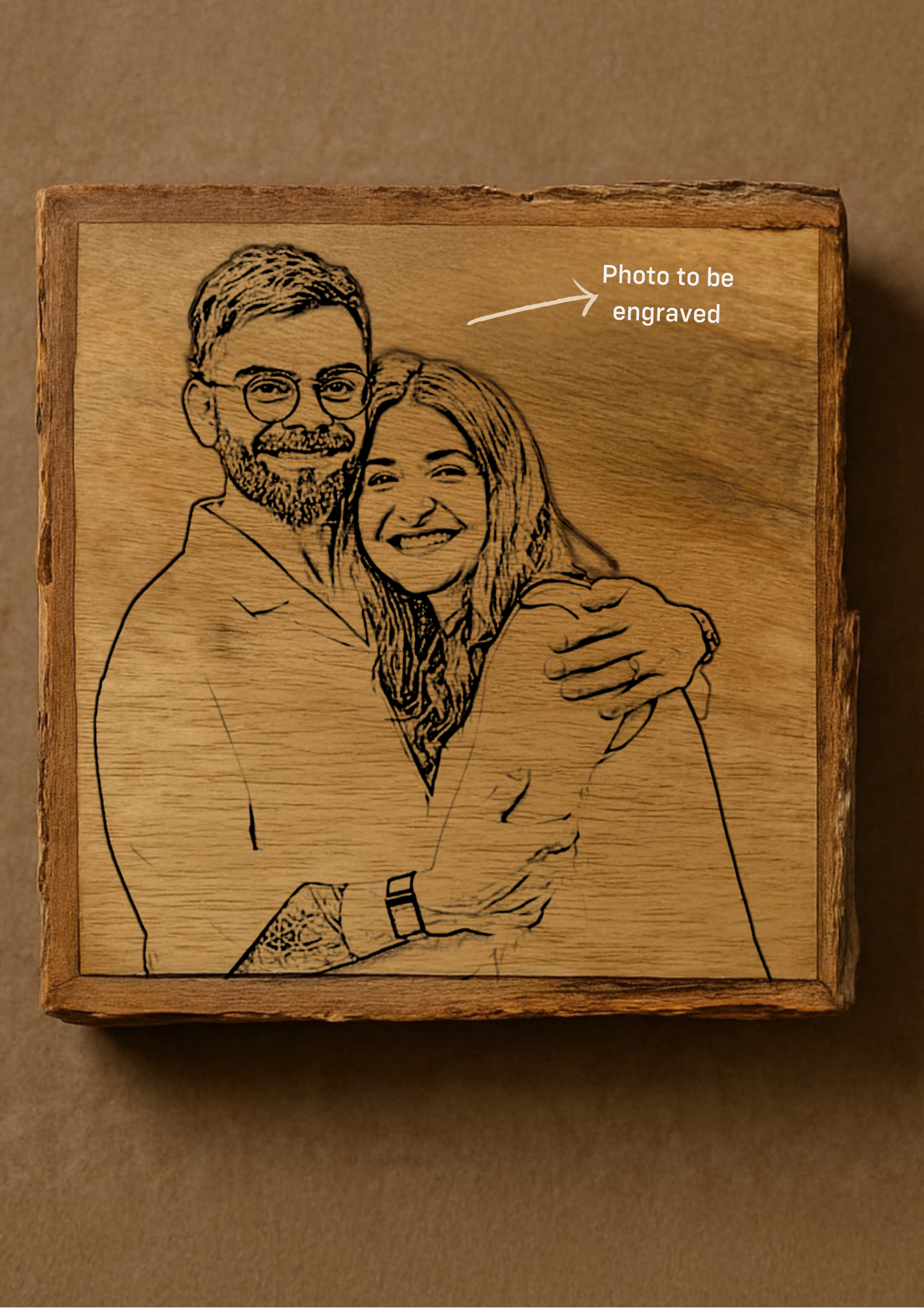 Photo Engraved Wood Coaster — photo 3