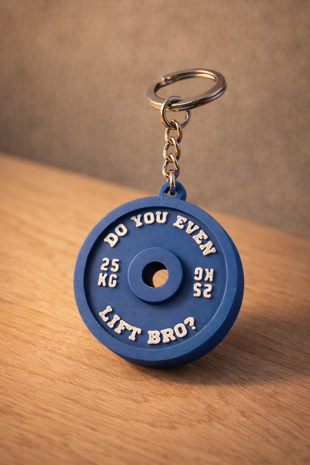 Personalized Gym PR Weight Plate Keychain — photo 2