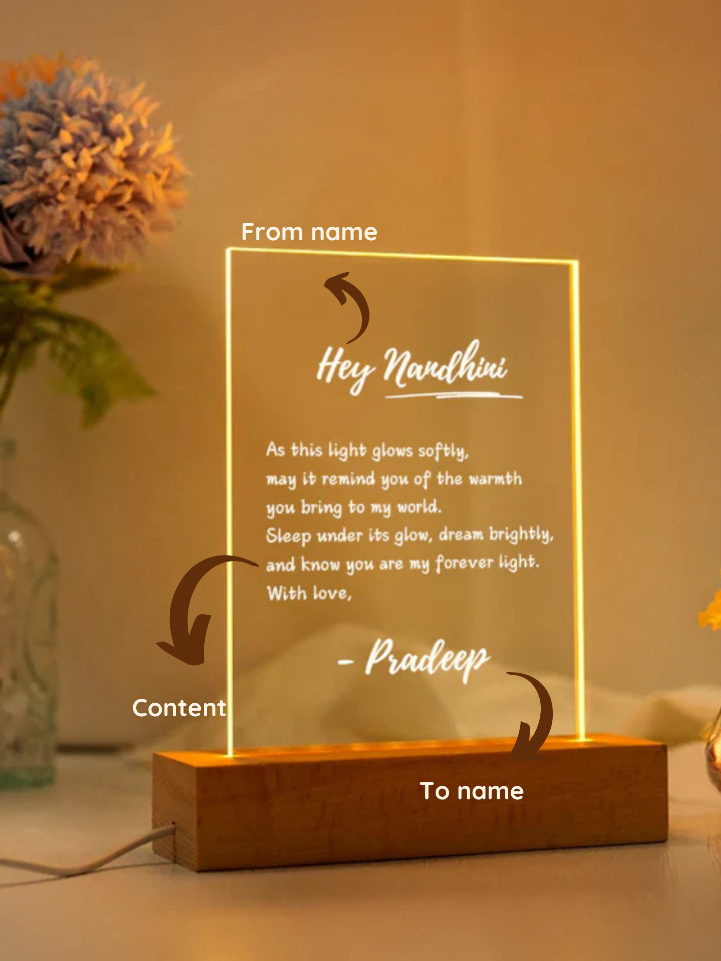 The Goodnight Letter Lamp — photo 3
