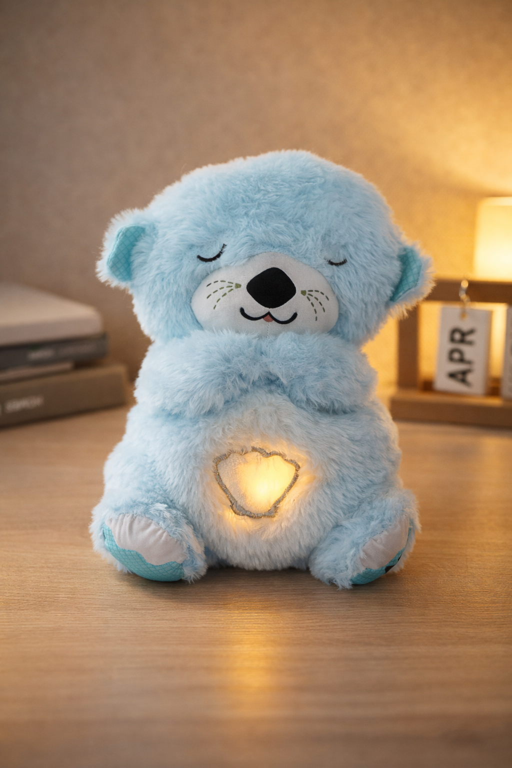 Breathing Teddy Bear with Soft Glow Light